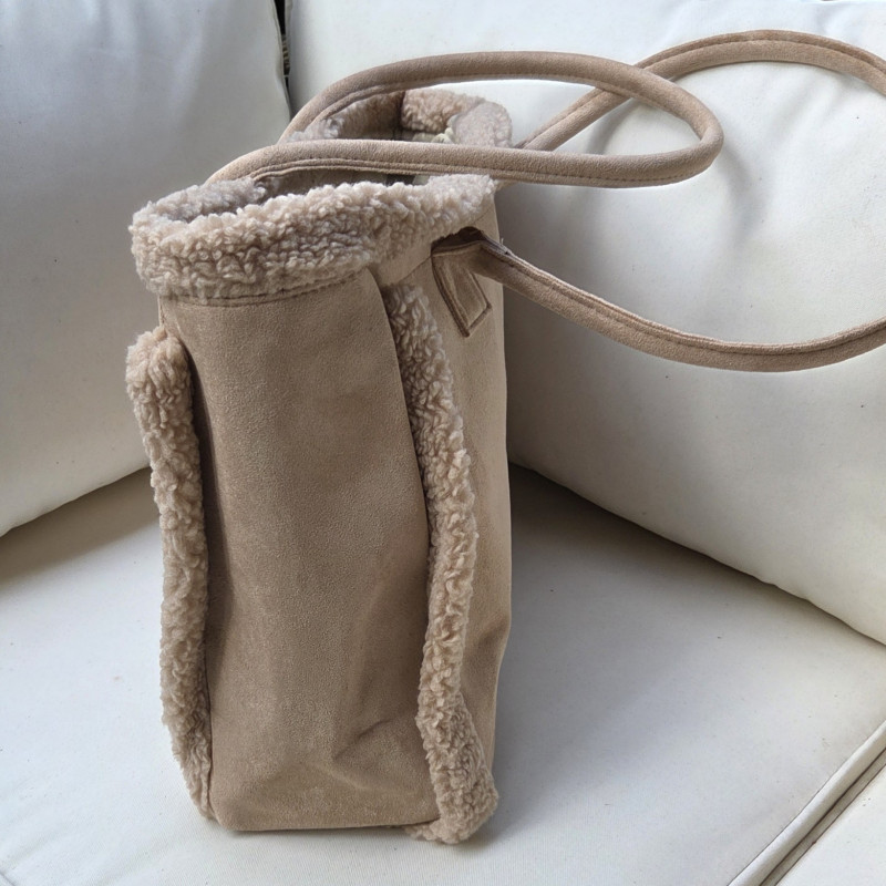 Grand sac cabas beige écru