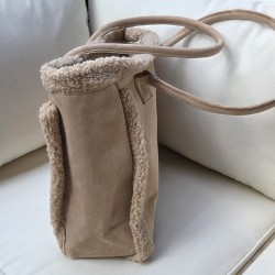 Grand sac cabas beige écru