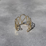 Bracelet manchette torsade doré
