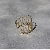 Bracelet manchette torsade doré