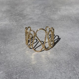 Bracelet manchette torsade doré