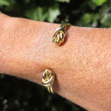 Bracelet jonc noué doré
