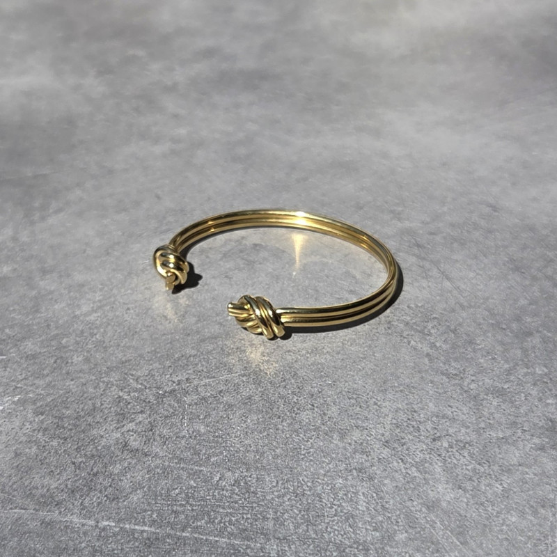 Bracelet jonc noué doré