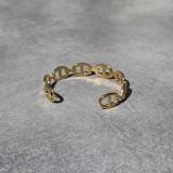 Bracelet chaine maillons ovales dorés