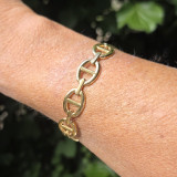 Bracelet chaine maillons ovales dorés