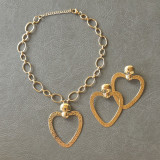Collier pendentif coeur martelé