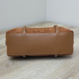 Sac barillet en daim, caramel