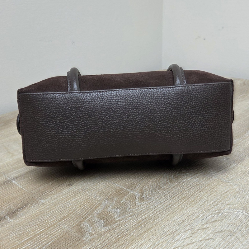 Sac barillet en daim, brun