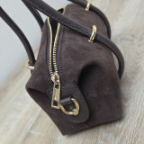 Sac barillet en daim, brun