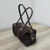 Sac barillet en daim, brun