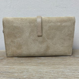 Mini Sac/Pochette en daim et cuir, beige clair
