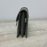 Mini Sac/Pochette en daim et cuir, vert kaki