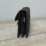 Mini Sac/Pochette en daim et cuir, brun