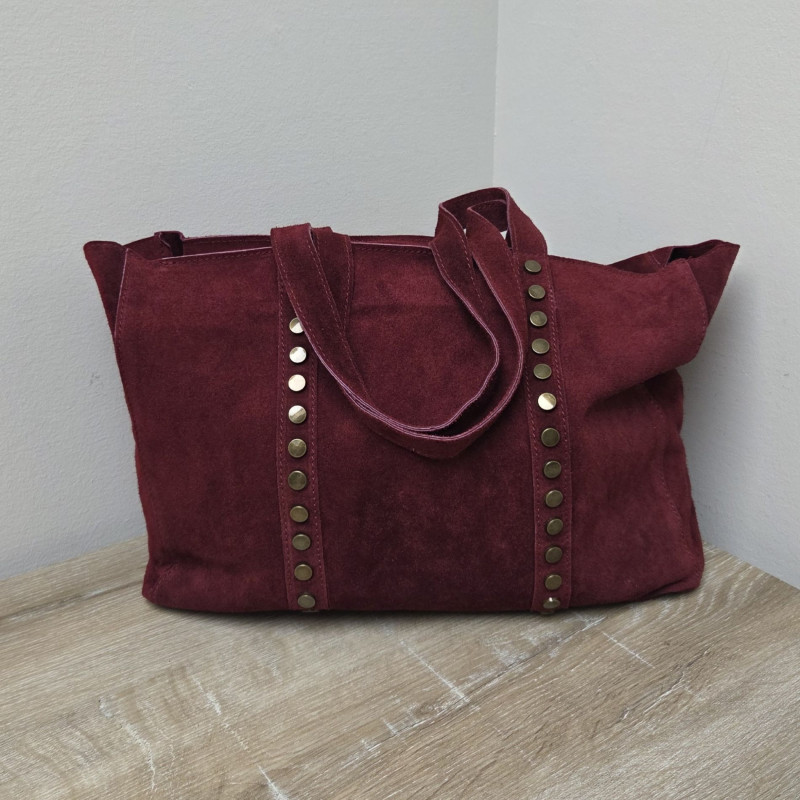 sac cabas en daim de couleur
