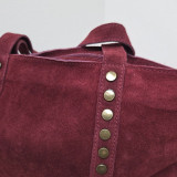 sac cabas en daim de couleur