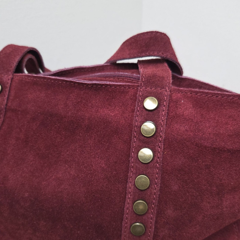 sac cabas en daim de couleur