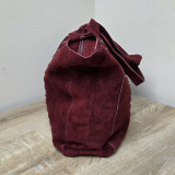 sac cabas en daim de couleur