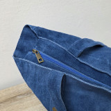 sac cabas en daim de couleur