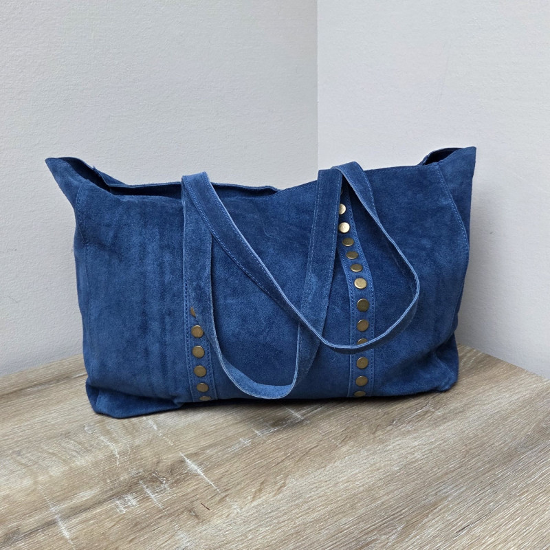 sac cabas en daim de couleur