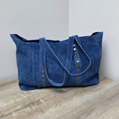 sac cabas en daim de couleur