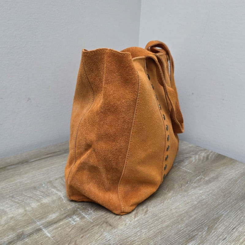 sac cabas en daim de couleur