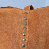 sac cabas en daim de couleur