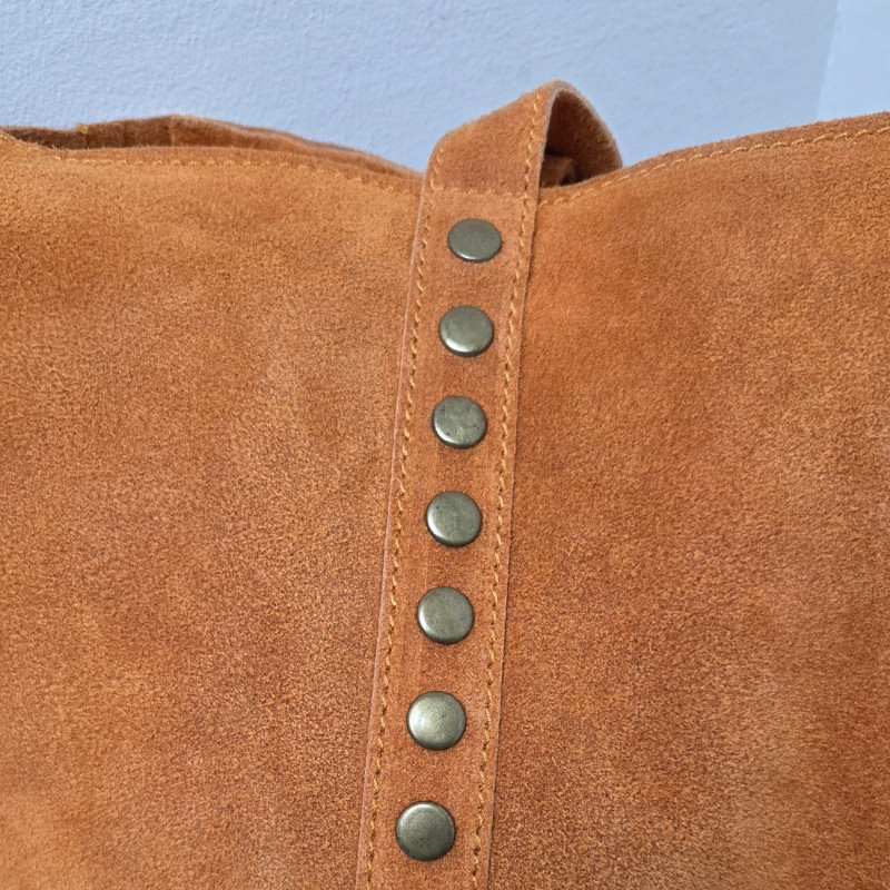 sac cabas en daim de couleur