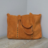 sac cabas en daim de couleur