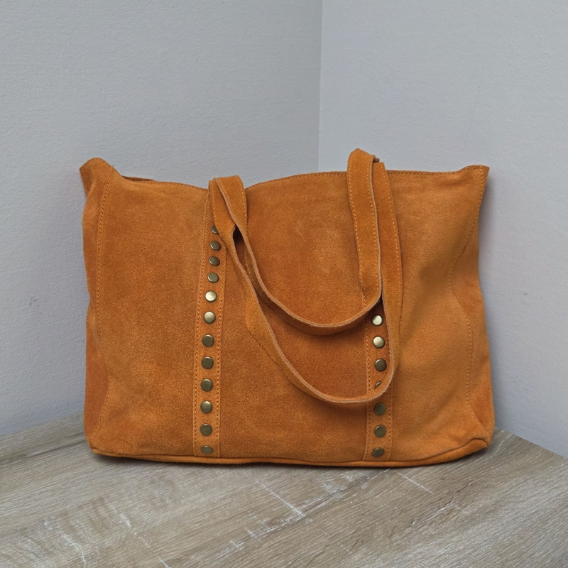 sac cabas en daim de couleur