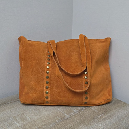 sac cabas en daim de couleur