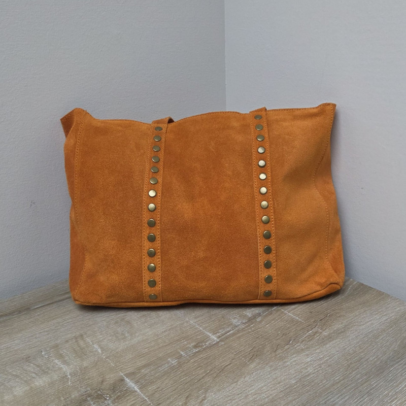 sac cabas en daim de couleur
