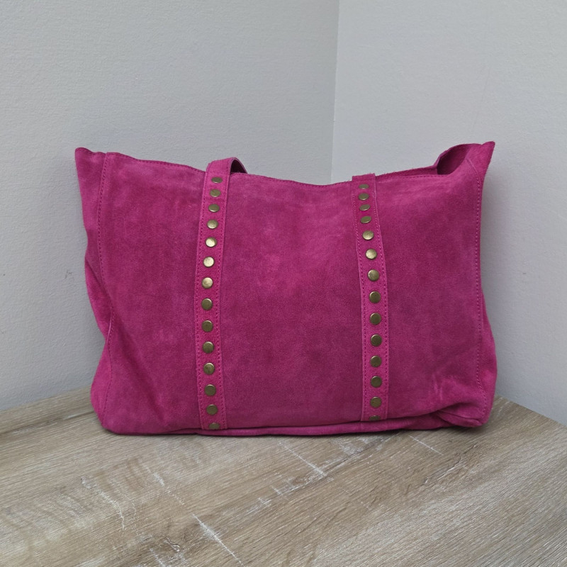 sac cabas en daim de couleur