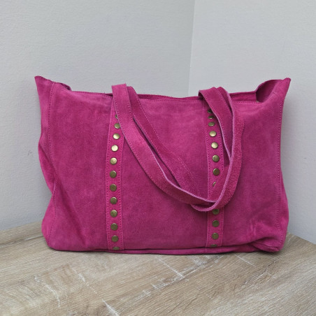 sac cabas en daim de couleur