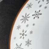 Saladier Coupe décor flocons, brun