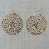 Boucles d'oreilles disque étoile