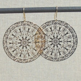 Boucles d'oreilles disque étoile