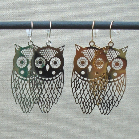Boucles d'oreilles hiboux