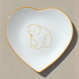 Assiette coeur Ourson jaune