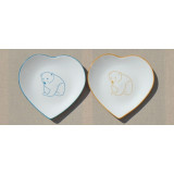 Assiette coeur Ourson jaune