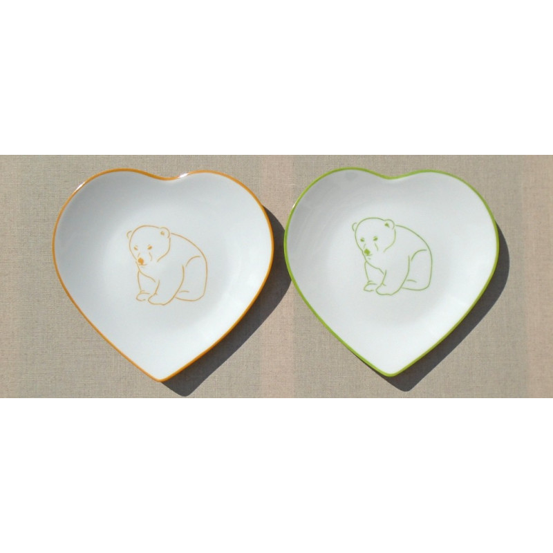 Assiette coeur Ourson jaune